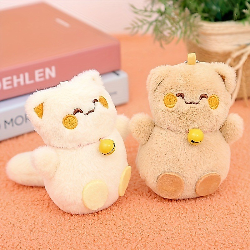 Yuma Gantungan Kunci Boneka kucing Bell yang menggemaskan, boneka Bell yang lucu, gantungan kunci ku