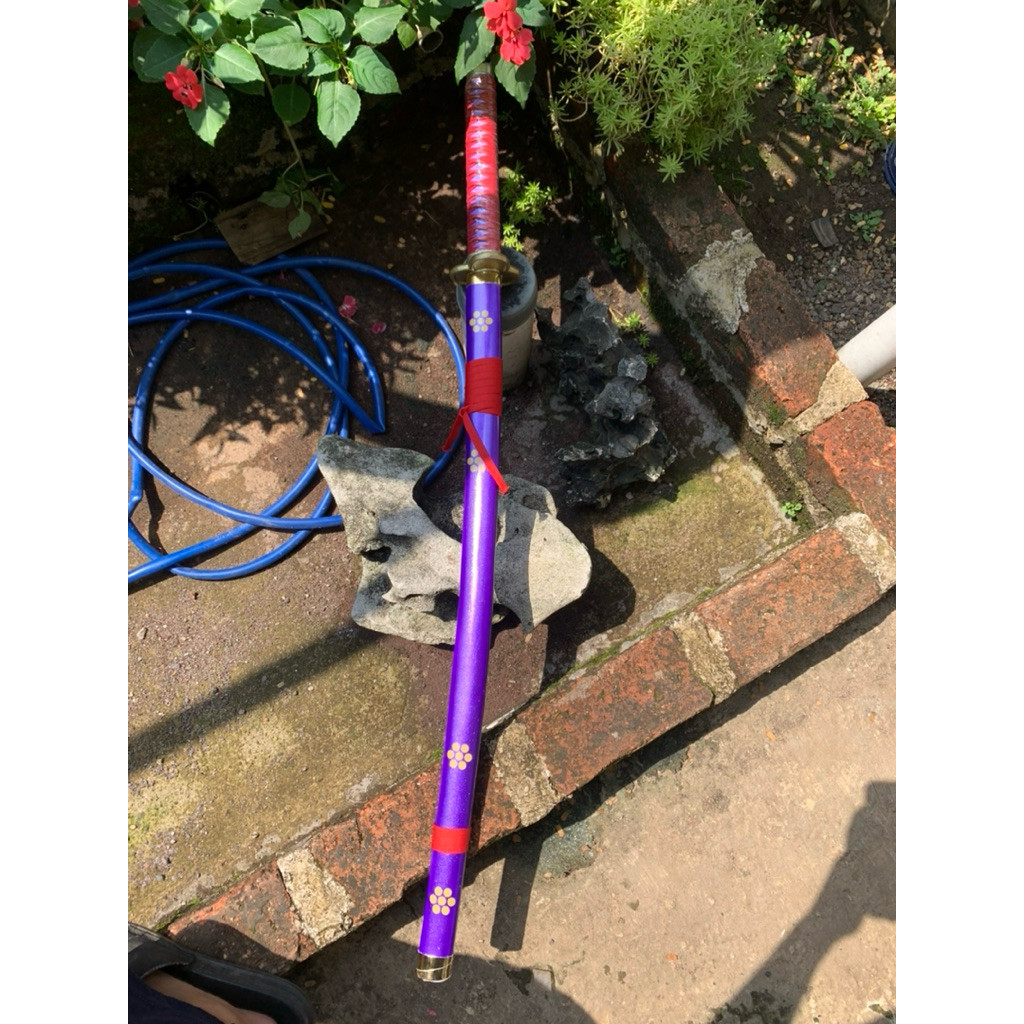 SPJSYAFIK katana kayu cosplay enma zoro