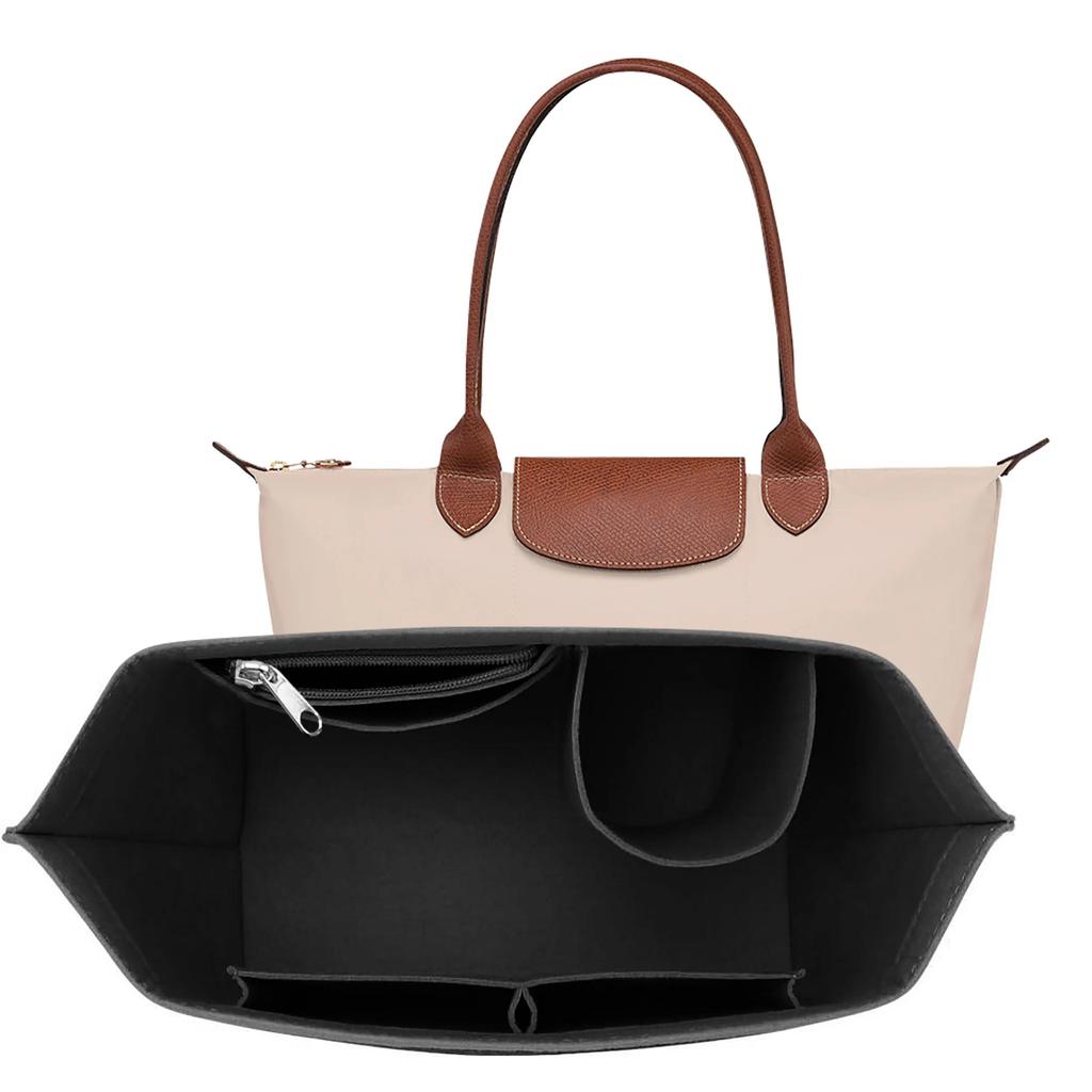 Felt Insert Bag Fits For Longchamp Handbag Liner Bag Felt Cloth Makeup Bag Support Travel Portable I