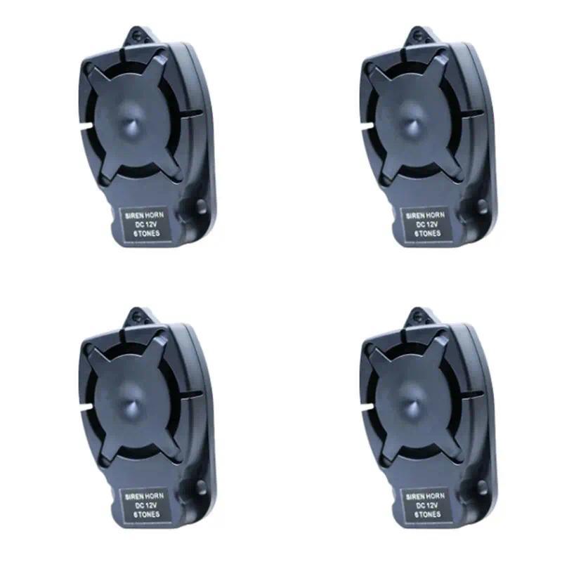 A25P 4X Alarm Horn Siren Buzzer 12V Six-Tone 110 Points Small Size High Decibel Flat Body Small Sire