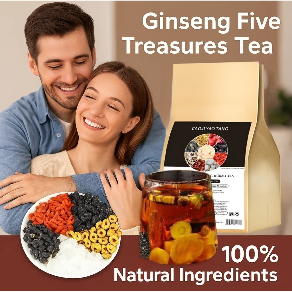 [COD+ Pengiriman Cepat] Ginseng Dan Teh Sembilan Harta Karun Polygonatum/Teh Ginseng Goji Polygonatu