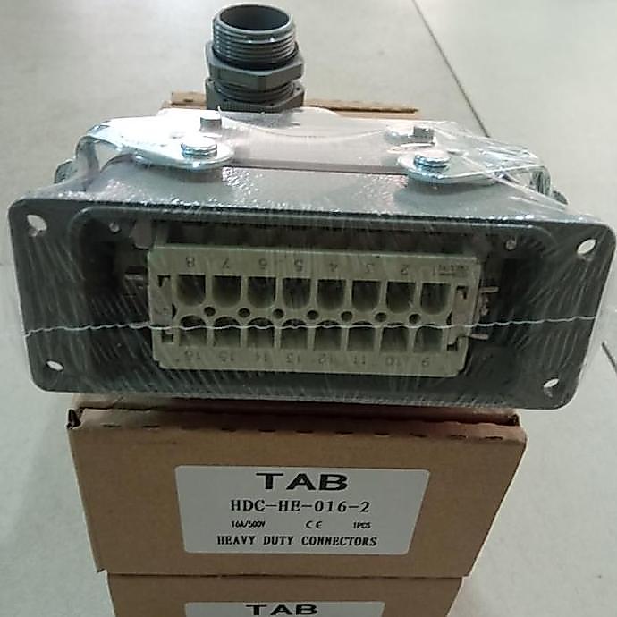 HEAVY DUTY CONNECTOR/COLOKAN 16PIN HDC-HE-16-2 TOP(1 SEAT)CWE+CWO IP65 MURAH