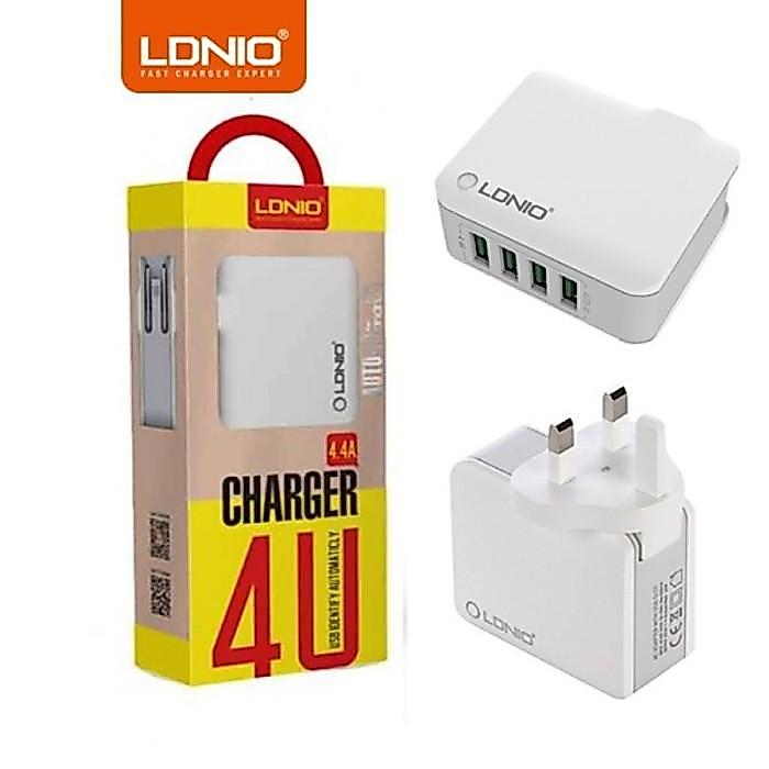 Adaptor Pengisian Daya LDNIO A4403 dengan 4 Port USB dan Auto-ID