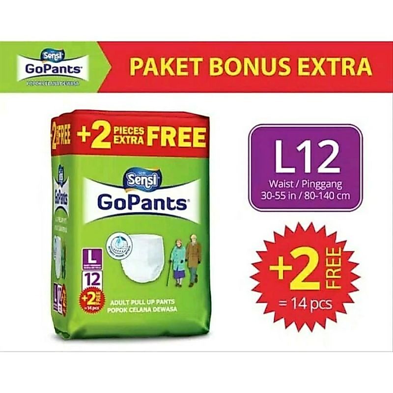 Sensi GoPants S18/M15/L12/XL9 Popok Celana Dewasa