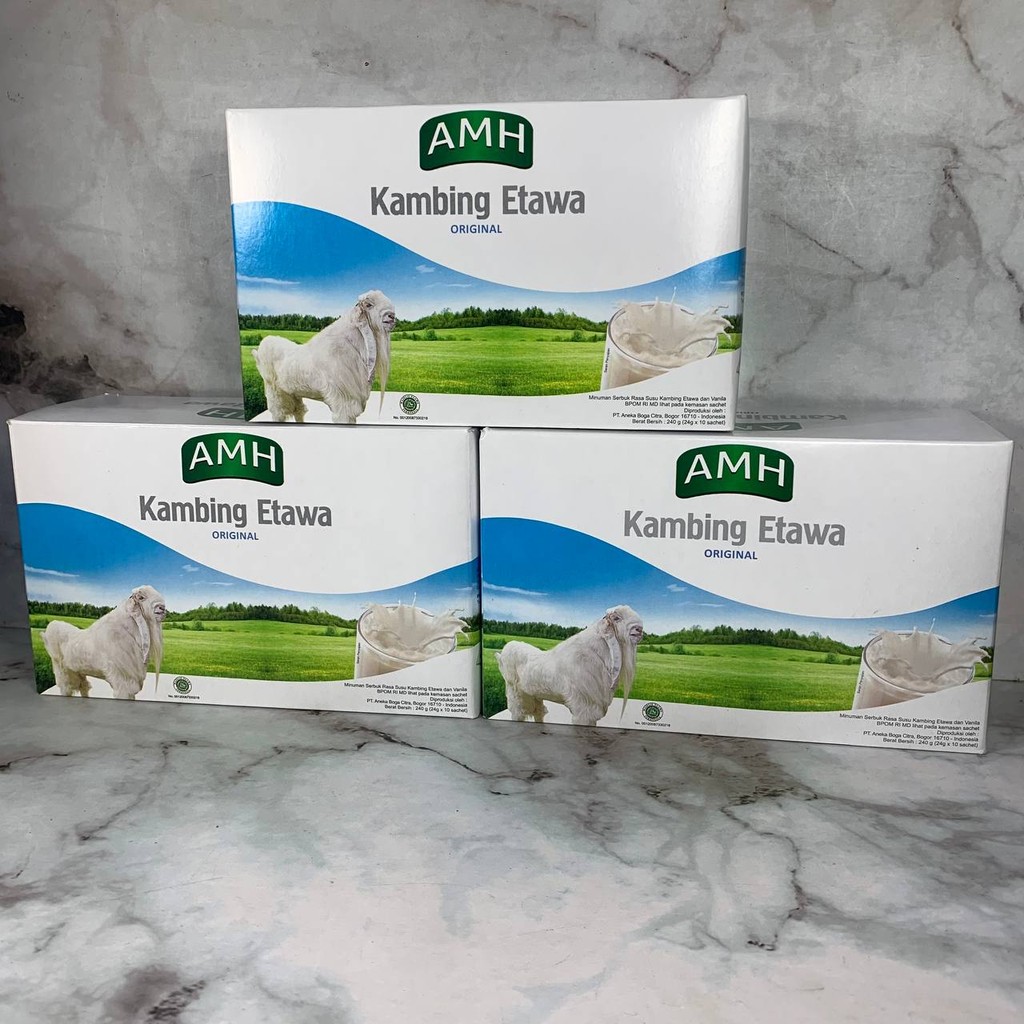 

SUSU KAMBING ETAWA AMH ORIGINAL KEMASAN BOX (ISI 10PCS)