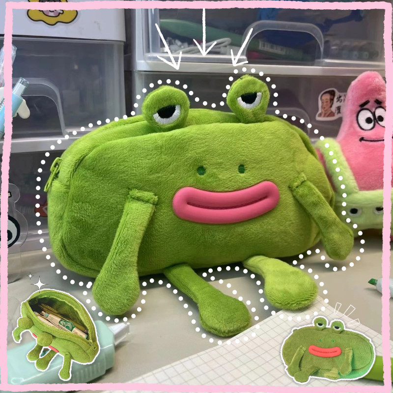 

New 【Ready】Tas Pensil Mewah Kotak Pena Mulut Sosis Kotak Pensil Hijau Tas Pensil Mewah Katak Pencil Cases Lucu Tas Pensil Penyimpanan Tas Pensil Baru Tas Pensil Pelajar Cases Large Capacity Pen Bag Student Stationery Organizer School SuppliesPremium