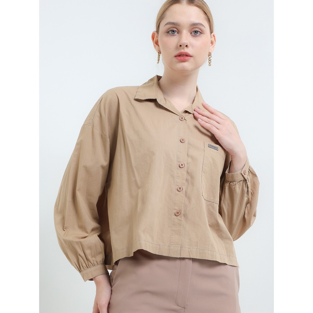 EXPAND Kivera Blouse 012.51668ED.80 |Kemeja Wanita - Atasan Lengan Panjang