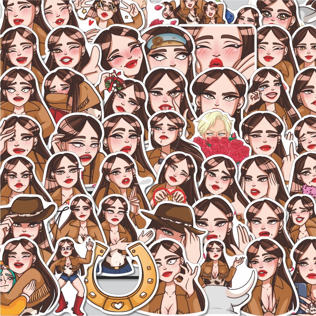 

Stiker Cutting Pack Stiker Beautiful Girls Nancy Isi 100Pcs Series Aesthetic Lucu Keren Untuk Koper Bahan Vynil