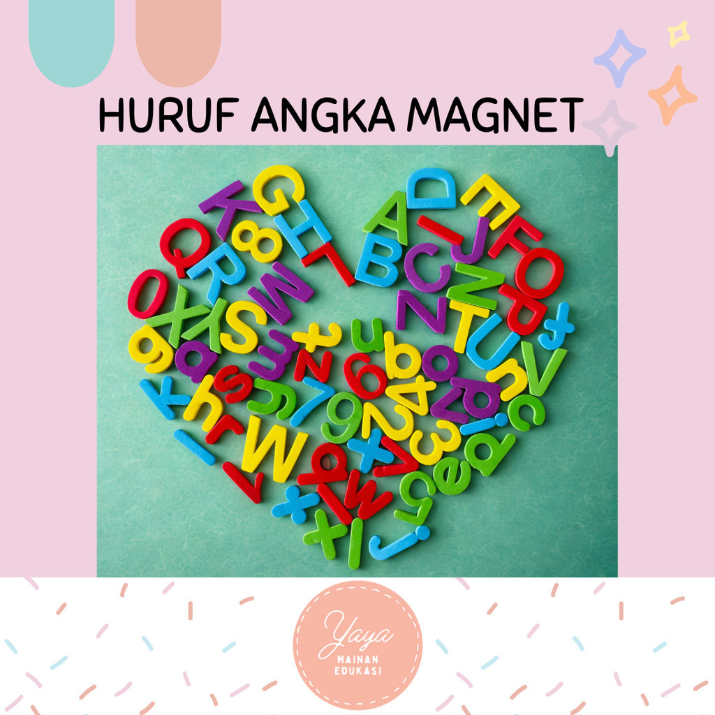 Huruf Magnet Besar Kecil Angka