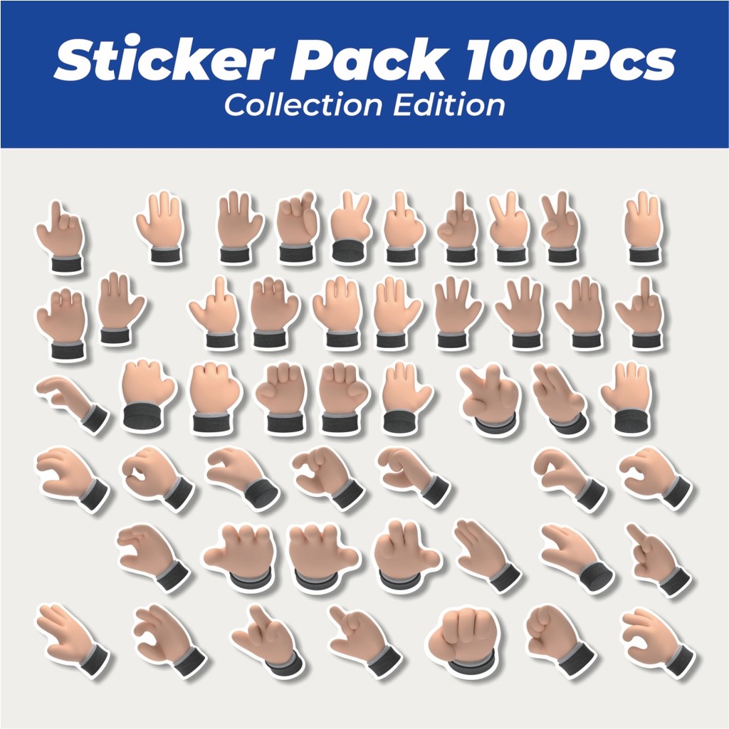 

Hot Stiker Hands Tone [Nada Tangan] Lucu Anti Air Stikers Berperekat Waterproof Sticker Decal Buat Motor Helm Buku Journal Koper Casing HP Laptop Botol Minum