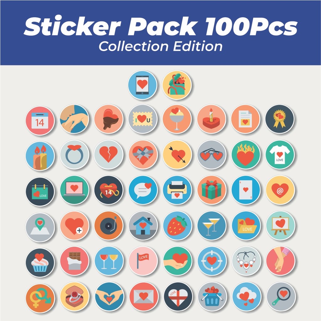 

Hot Stiker Ikon Datar Love Romance Lucu Anti Air Stikers Berperekat Waterproof Sticker Decal Buat Motor Helm Buku Journal Koper Casing HP Laptop Botol Minum