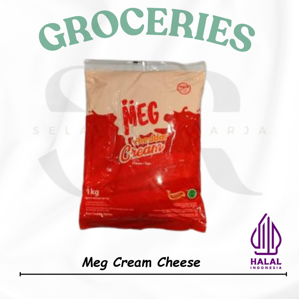 

Meg Cheddar cream cheese - Keju Chedar Krim Chese 1kg