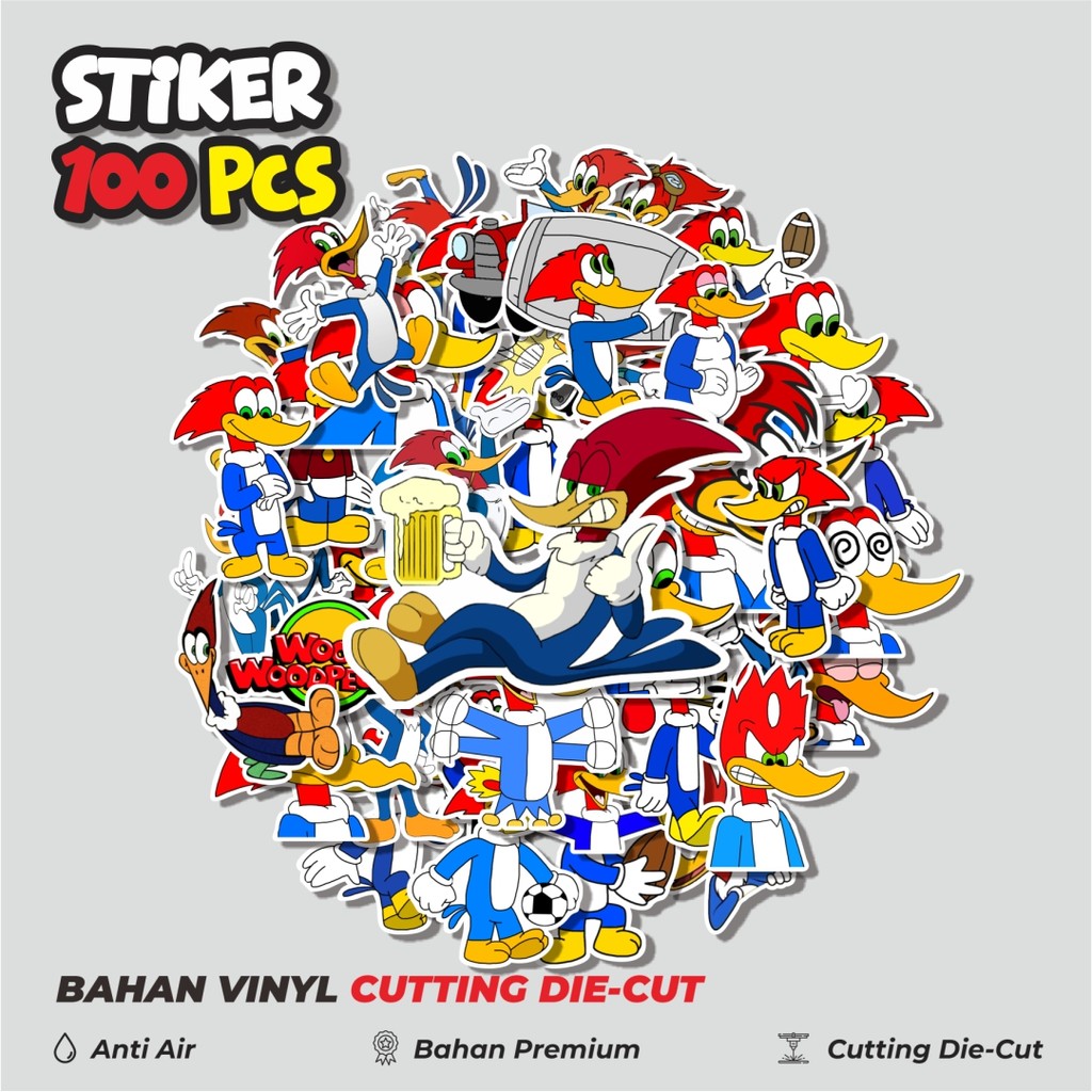 

Terbaru! 50 pcs Stiker Kartun Woody Woodpecker Dekorasi Lucu Kreatif untuk Notebook, Skateboard, HP
