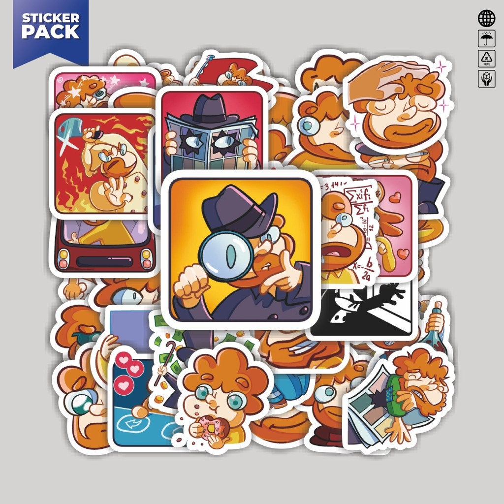 

[100PCS]Stiker Pack Stiker Kartun Just Slavik Aesthetic Vinyl Anti Air Dekorasi Sticker Laptop Buku Journal Koper Helm Casing HP Gitar Helm Skateboard