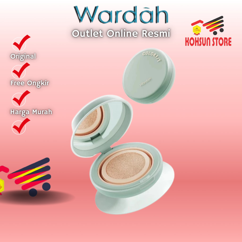 Kohsun 2 l Wardah Colorfit 5D Blur Cloud Cushion SPF50 PA++++ 15gr - Pore Blurring Soft Matte Finish