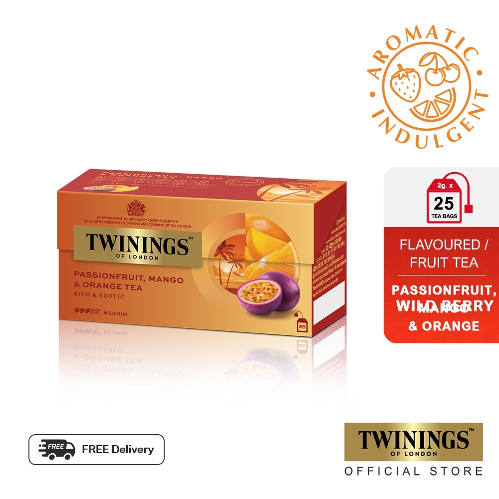 

Twinings Teh Hitam Celup Passion Fruit, Mango & Orange 25x2g