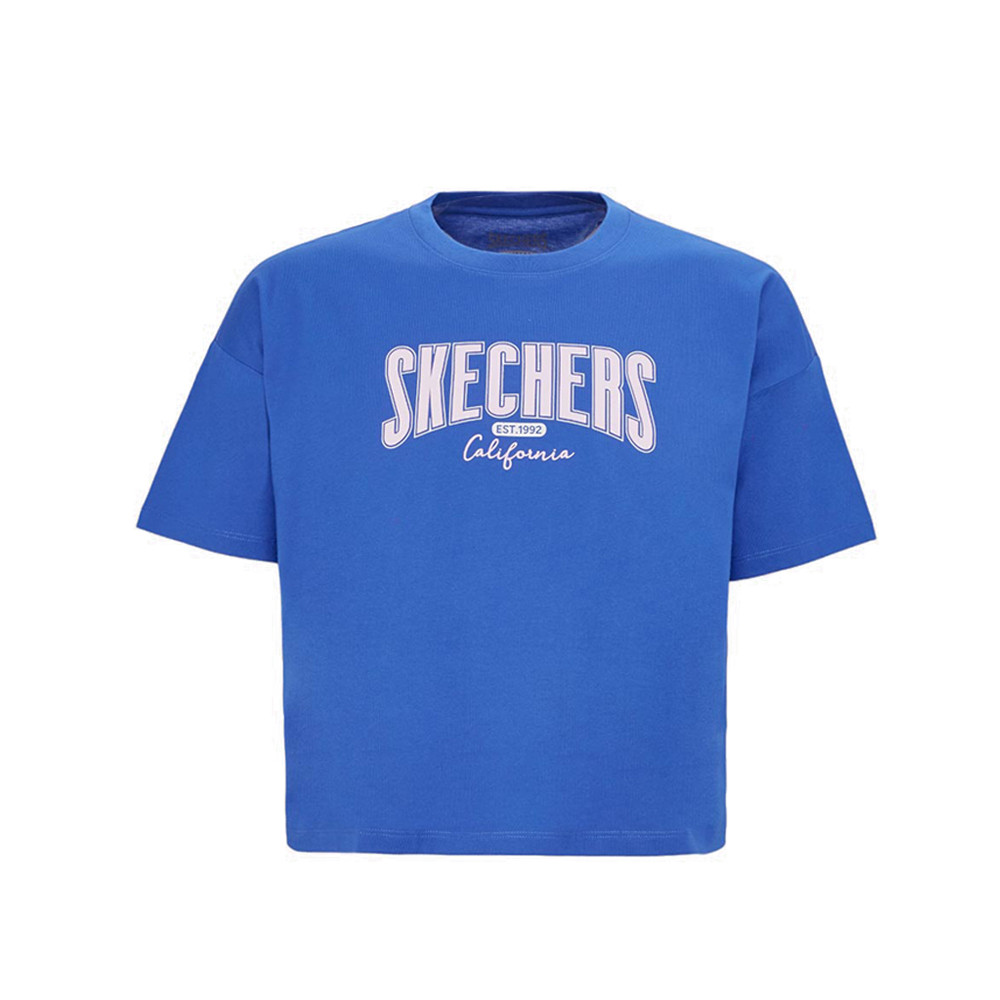 Skechers Women's Crop T-Shirt - Blue