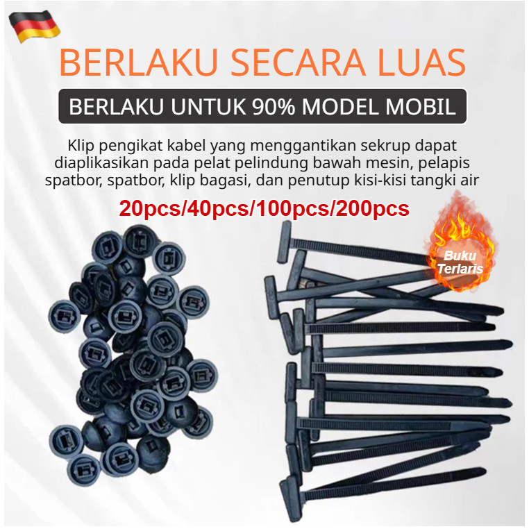 

New ️COD+GRATIS ONGKIR️[Serba Guna]Tali Pengikat Kabel Nylon Self-Locking - Klem Kabel Mobil/Motor Anti Lepas, Kuat & Tahan Air /Nylon Selflocking Tie Buckle 20pcs/40pcs/100pcsPremium
