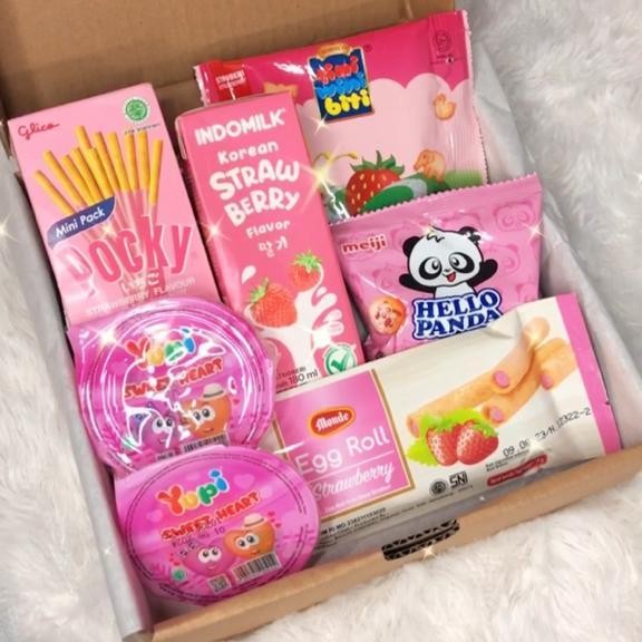 

Snack Box langsung jadi Hadiah Valentine/Kado Ultah/Kado Pacar - Pink