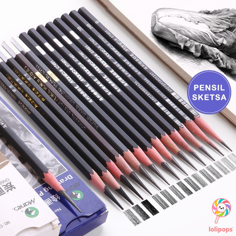 

Maries Charcoal Pencils Pensil Sketsa Arang / Charcoal Sketch / Shading Pencil Maries