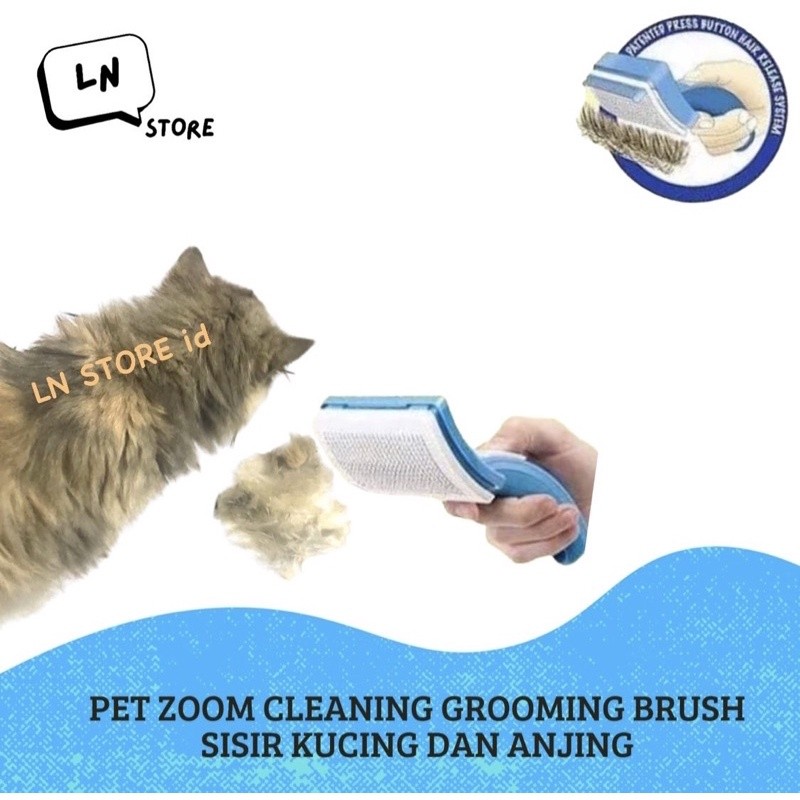 Sisir Kucing dan Anjing PET ZOOM Sisir Bulu Rontok