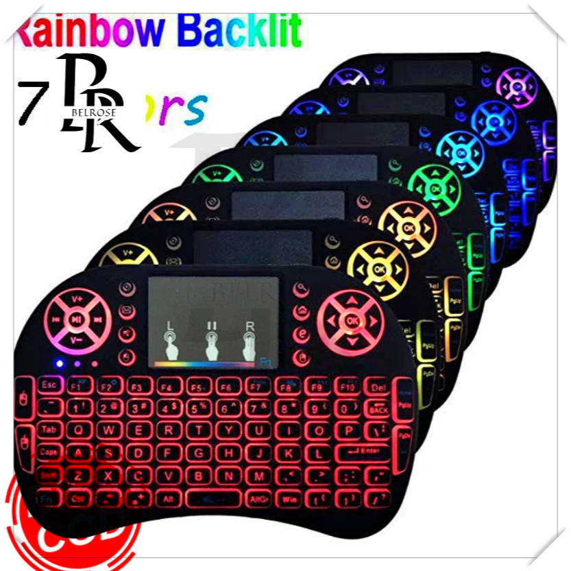 88MART.ID Mini Keyboard i8 Backlit Mouse Keypad Wireless Touchpad Nirkabel Tanpa Kabel Asus Acer Len