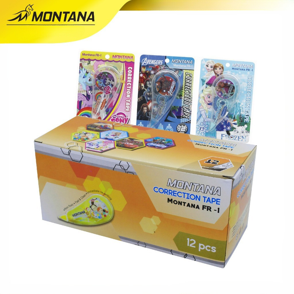 

Correction Tape Pita Koreksi Montana 8.5 m x 3.5 cm High Quality Pita Koreksi FR-1 12m