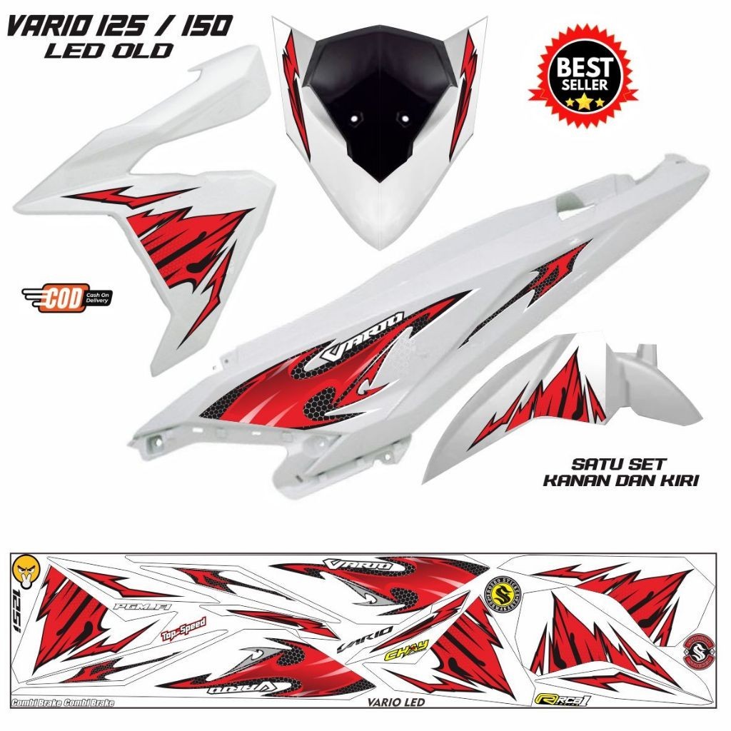 STRIPING VARIO LED / STIKER VARIO LED 125 FI OLD STRIPING VARIASI HONDA STRIPING MOTOR