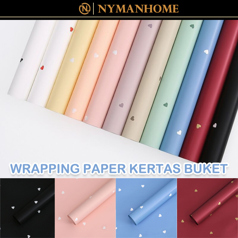 

Wrapping Paper Kertas Buket LOVE Polkalove Cellophane /KERTAS BUKET PEMBUNGKUS BUNGA WATERPROOF