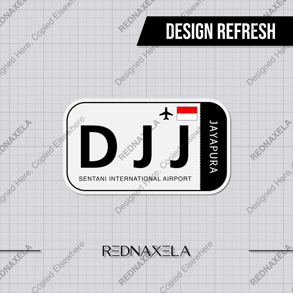 

Stiker Vinyl Sentani International Airport Code DJJ Sign Sticker