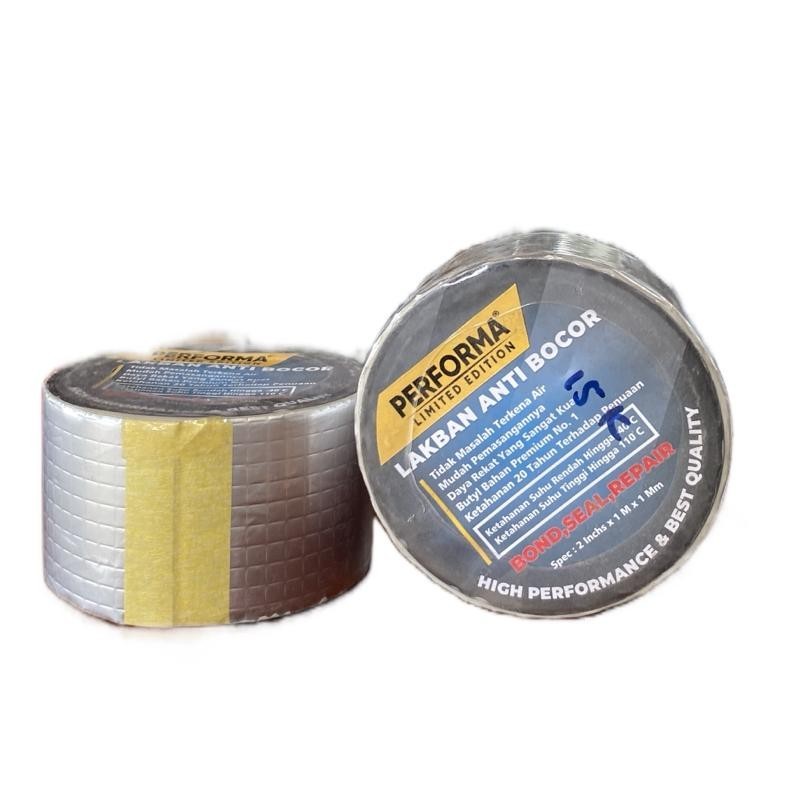 

Lakban Asbes PERFORMA Anti Bocor 2 Inch x 1M x 1mm – Perekat Talang Atap, Pipa, Genteng Bocor