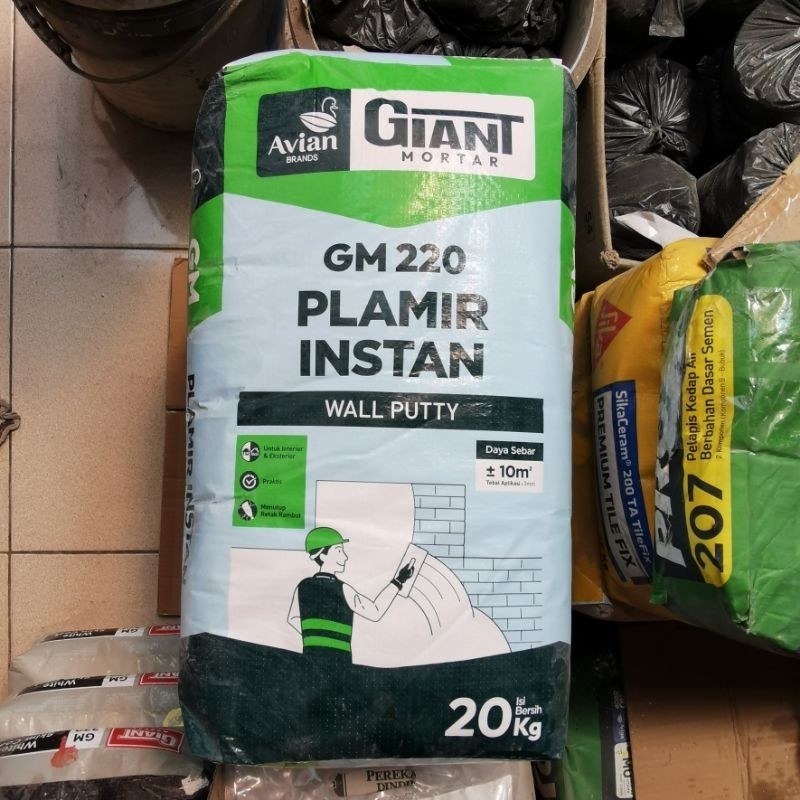 Avian Giant Mortar GM 220 Semen Plamir Instan 20kg Ready Bandung
