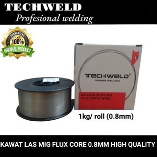 kawat las mig / flux cored 0.8mm X 1kg techweld