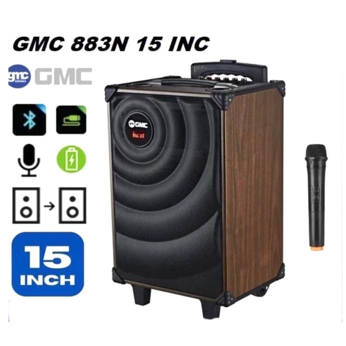 GMC SPEAKER PORTABLE 15" 1MIC (GMC 883 N)