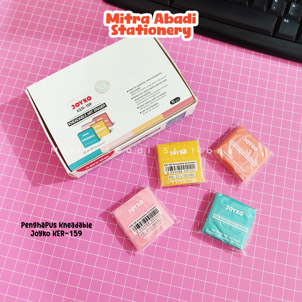 

(1 PCS) PENGHAPUS KNEADABLE JOYKO KER-159 / ERASER LENTUR ELASTIS ALAT TULIS SEKOLAH KANTOR MURAH