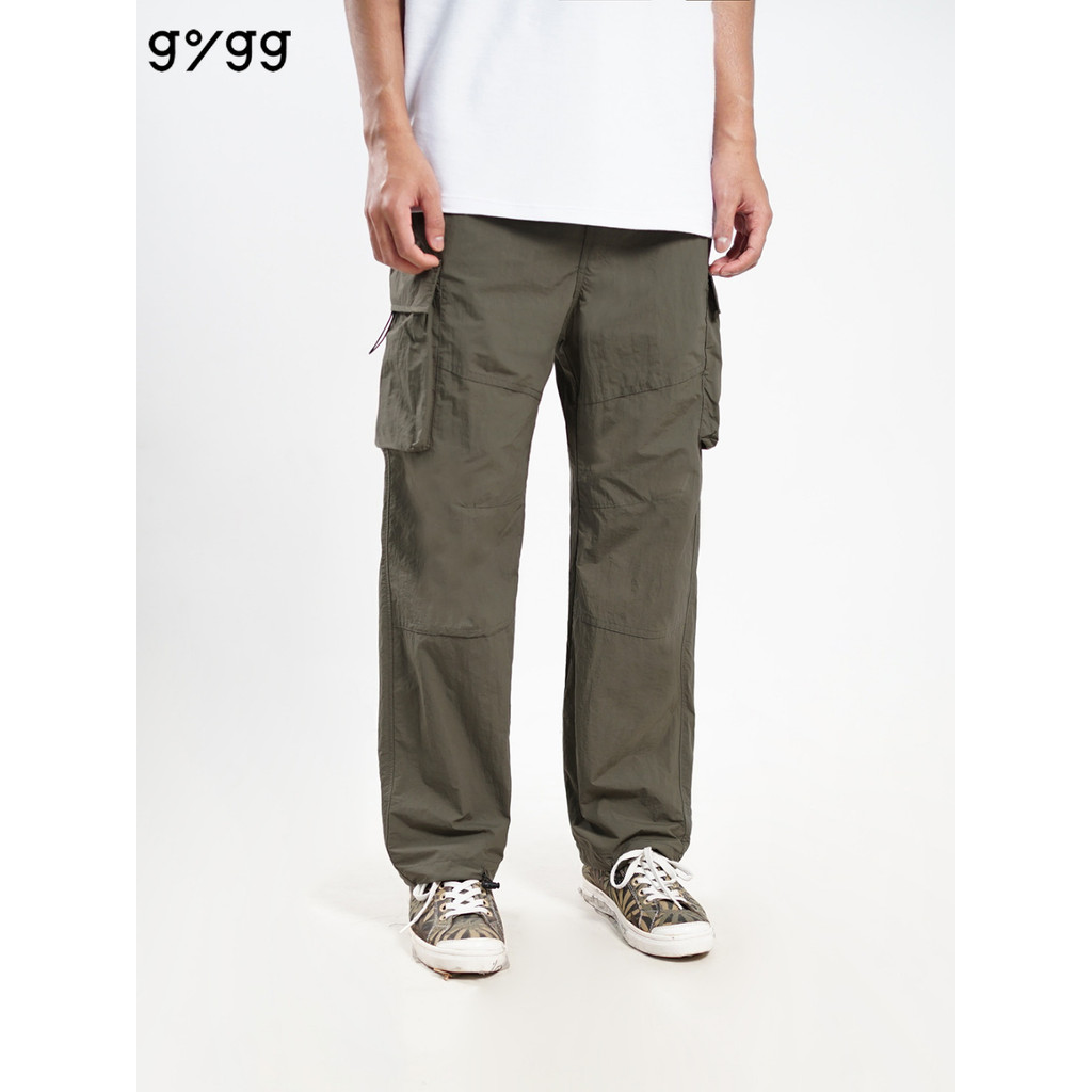 Gigg - Ramne - Jogger Pants Nylon Hijau Celana Panjang Cowok Bawahan Pria