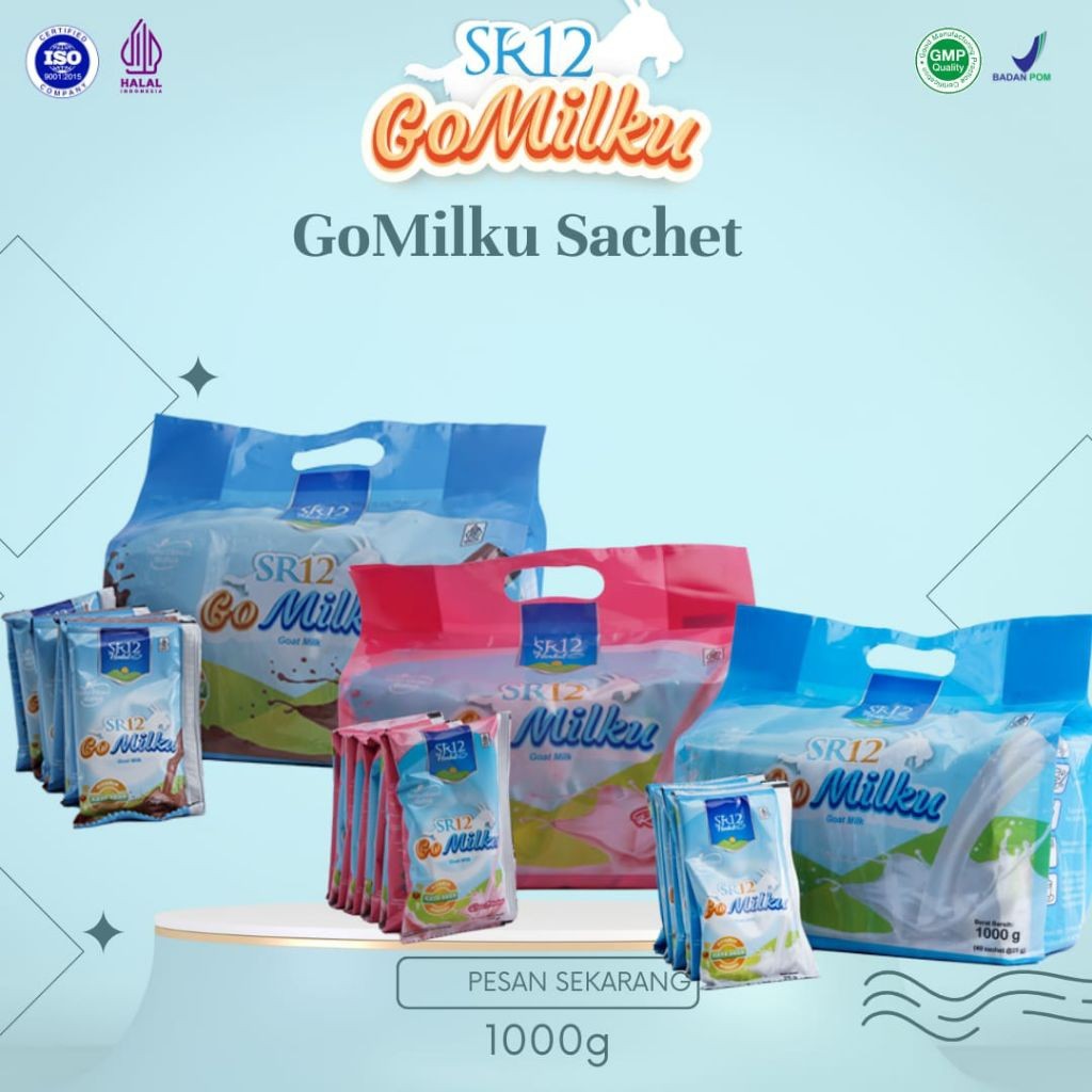 

GoMilku Sachet SR12 Susu Kambing Etawa Kemasan Praktis dan Ekonomis