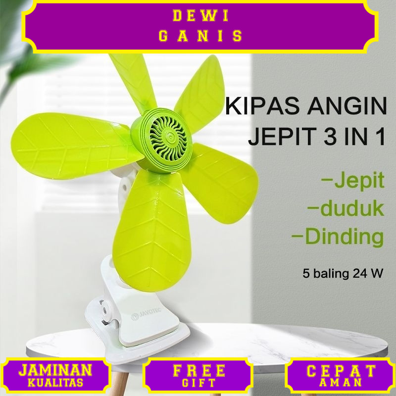 Mini fan jepit javotec 490(jepit~dinding~duduk) / Kipas Angin Jepit 24W / Kipas angin mini / Kipas A