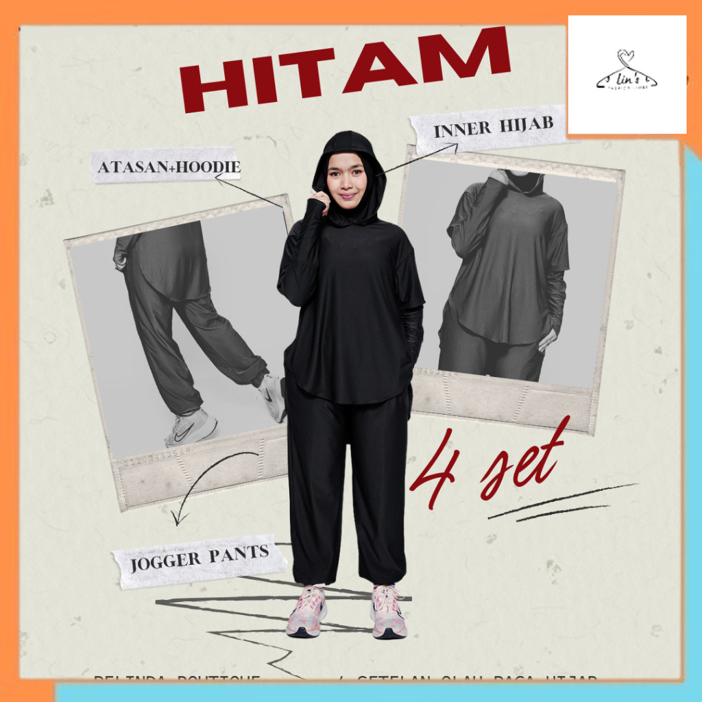 Outfit olahraga Relinda Setelan Olahraga Wanita Muslimah Set Sport Oneset Muslim Premium Jersey Gym 
