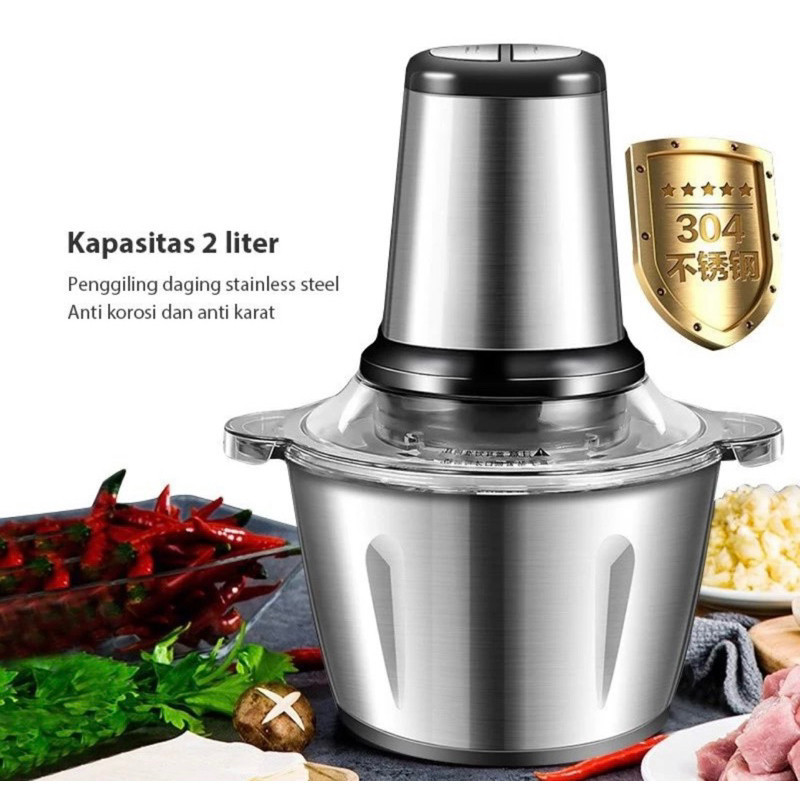 TERLARISCHOPPER BLENDER DAGING STAINLESS / ALAT PENGGILING ELETRIK / BLENDER DAGING / CHOOPER
