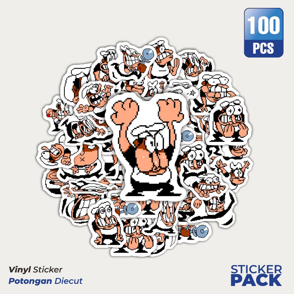 

Stiker Vinyl Stiker Pizza T Pepi V3 Waterproof Aesthetic- Untuk Laptop, Motor, dan Helm - Paper Stationery Pack