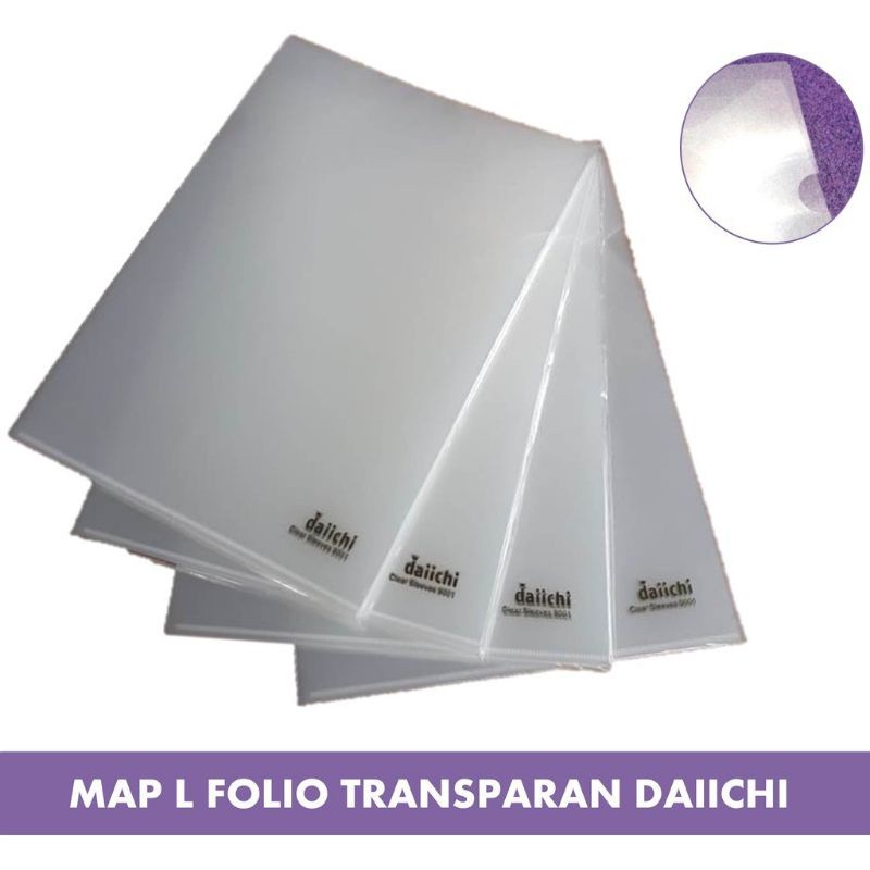 

Map L/Clear Sleeves Transparant Daiichi A4 Dan F4 ( 1pak/12pcs )