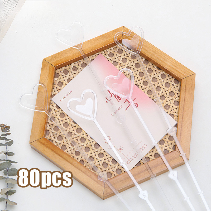 80pcs Stick Card Buket Bunga Love Untuk Buket Bunga Kotak Plastik