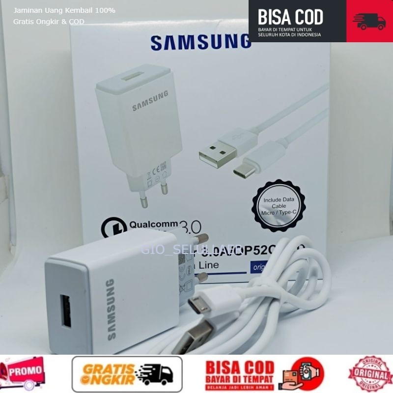 Charger Casan HP Samsung A02 A02S A03 A03S J6+ J6 Plus J4+ J2 Preme J1 Ace TRAVEL CHARGER OP52CAED 3