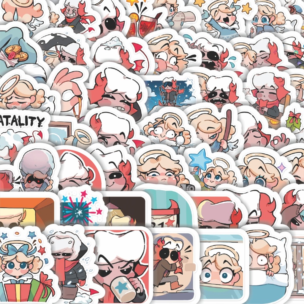 

Stiker Cutting Pack Stiker Funny Character Winter Haloand Horns Isi 100Pcs Series Aesthetic Lucu Keren Untuk Koper Bahan Vynil