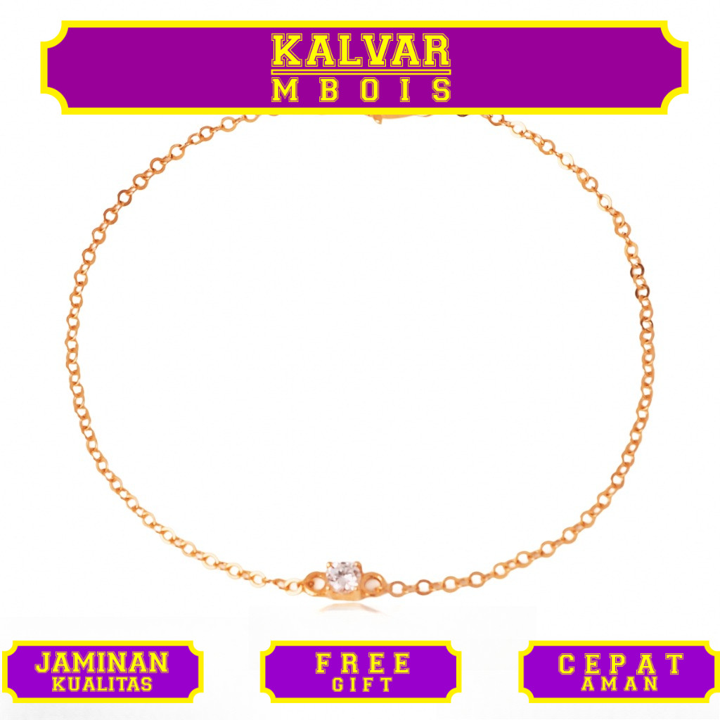 Gelang Emas Rantai New Fancy Solitaire Mungil - Toko Emas Gadjah