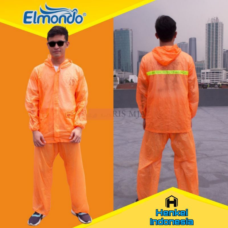 Jas Hujan Elmondo Ceria - Jas Hujan Karet Tebal dan Anti Bocor Jaket & Celana