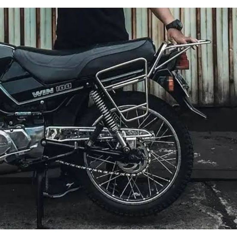 Dudukan tas begel samping honda win win100 side bag samping honda win100 win new win lama