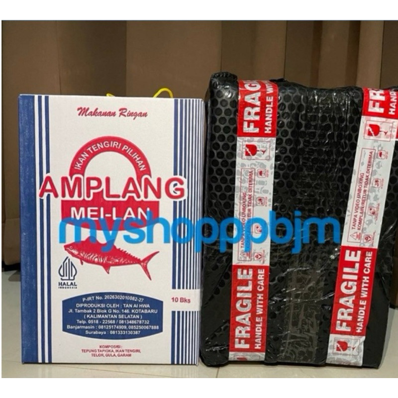 ipunkfood Amplang meilan kotak 10x100gr(+/-)/ikan tenggiri asli/kuku macan/amplang meilan/amplang me