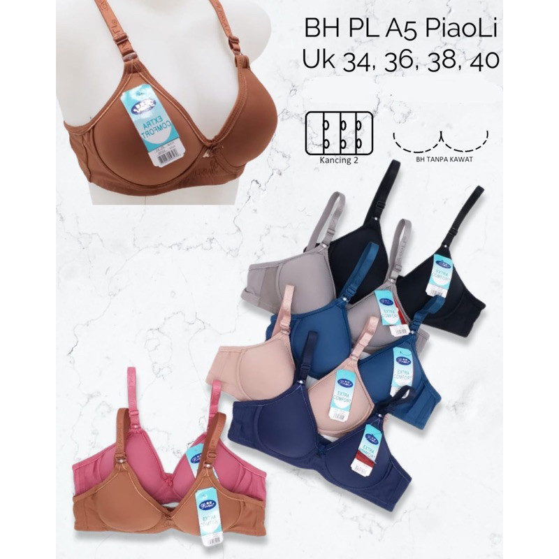 4PCS PIAOLI BH GADIS BRA WANITA PEREMPUAN PIAOLI ORI A5 / PIAOLI A55 TERMURAH EXTRA COMFORT CUP A KA